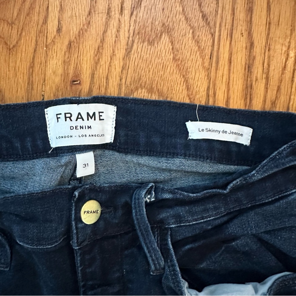 Frame Denim Blue Cropped Ankle Jeans - Picture 4 of 5